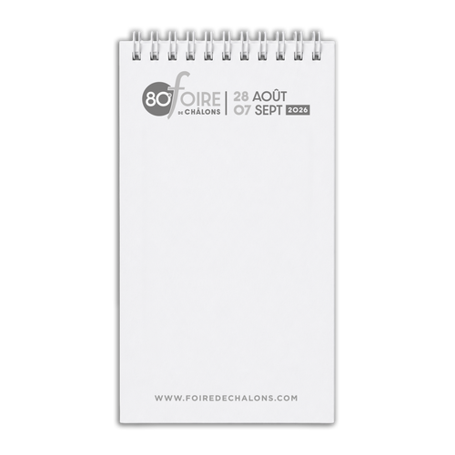 Carnet de notes "80e foire de Châlons"